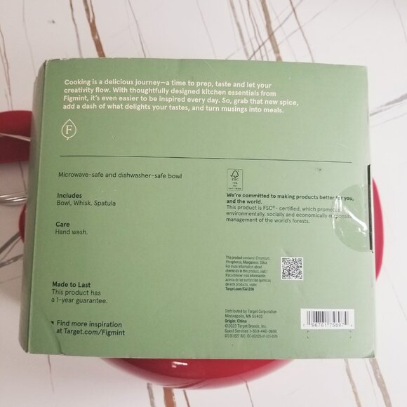 Figmint Mixing Bowl, Whisk & Spatula Set NWTO - Picture 4 of 4